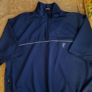 Vtg Ashworth Navy Blue Windbreaker/ Golf Jacket (L)